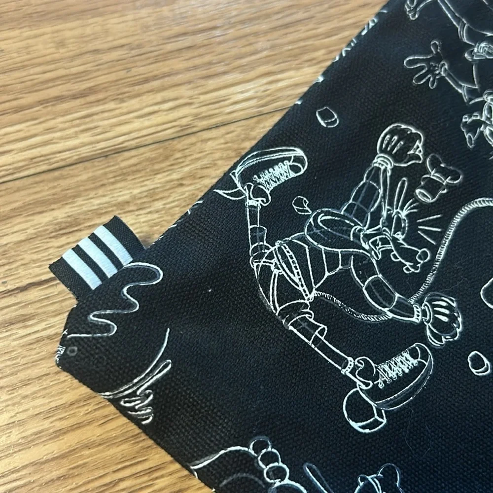 adidas disney goofy Characters Art New black Fabric Reusable shopper tote bag
